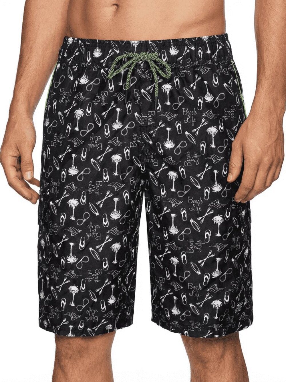 Men's Swim Trunks Mesh Liner Beachwear with Pocket